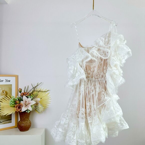 Zimmermann DAWNING Lace Mini Dress - Picture 9 of 11